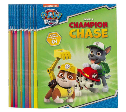 Ready, Set, Read! - PAW Patrol: (12 Book Phonics Box)