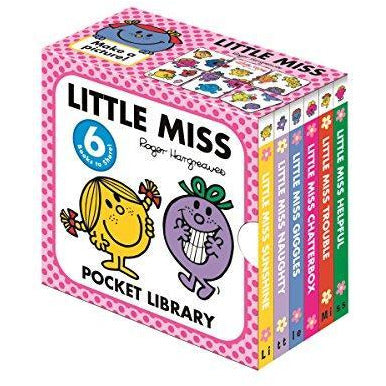 Little Miss Pocket Library (Board Book) - Little Miss Sunshine, Little Miss Naughty, Little Miss Giggles, Little Miss Trouble, Little Miss Helpful, Little Miss Chatterbox)